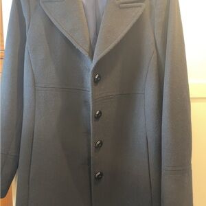 Black Larry Levine wool coat